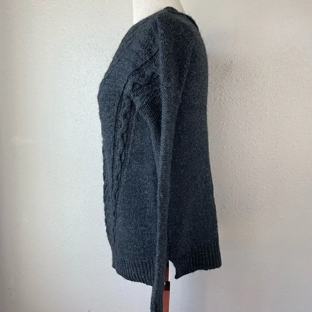 American Eagle Charcoal Gray Wool Blend Sweater Size XS EUC